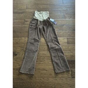 NEW Oh Baby Motherhood Maternity Brown Bootcut Secret Fit Corduroy Pants XL